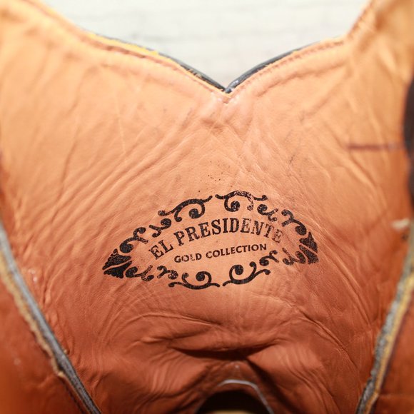 EL PRESIDENTE Red Fancy Sexy Cowboy Boots 11 Inch - Picture 7 of 11